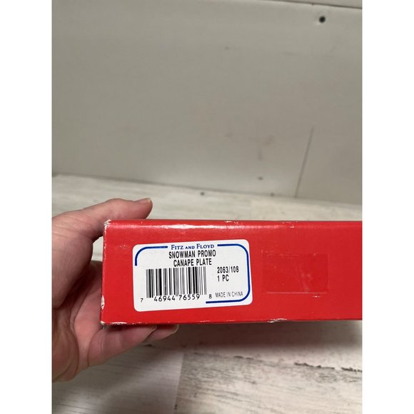 Fitz and Floyd Snowman canapé plate NWT - Picture 2 of 6